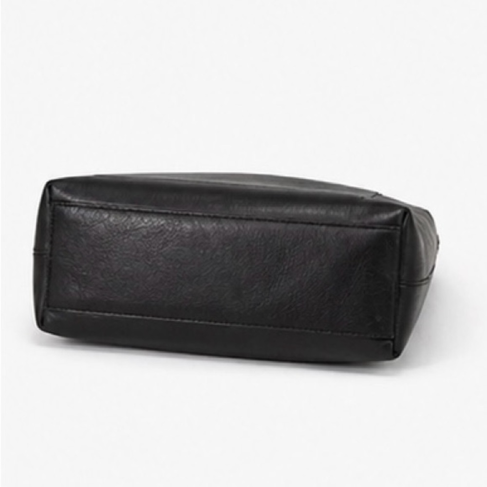 Madewell Black Leather Tote Bag Crossbody Shoulder Purse Adjustable Strap - Picture 5 of 6